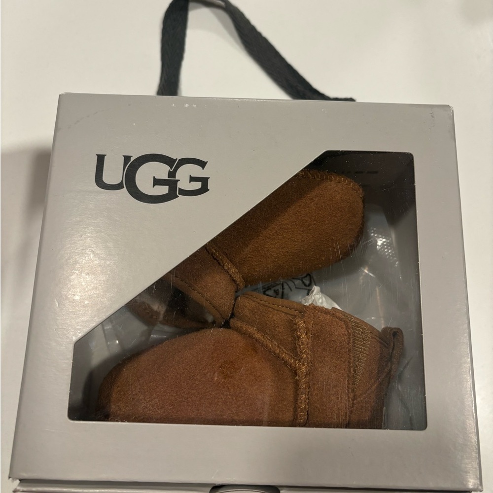 UGG Kids Chestnut Suede Booties with Soft Lining